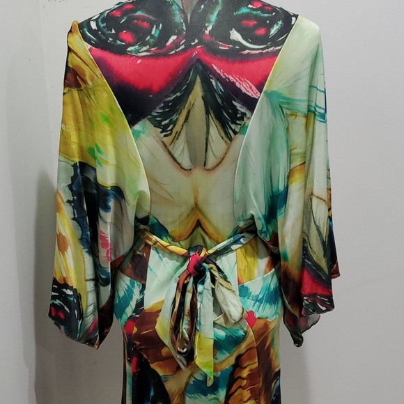 Iodice Brand Women's Kimono Dress with sleeves M/L - Picture 6 of 7